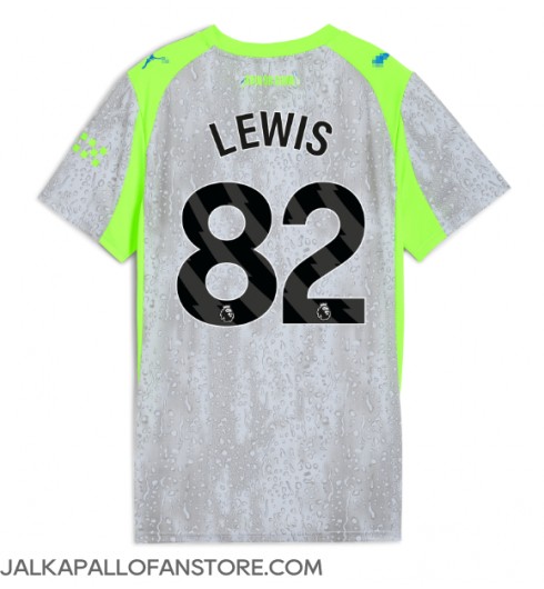 Manchester City Rico Lewis #82 Kolmaspaita Naisten 2025-26 Lyhythihainen Manchester City Rico Lewis #82 Kolmaspaita Naisten 2025-26 Lyhythihainen